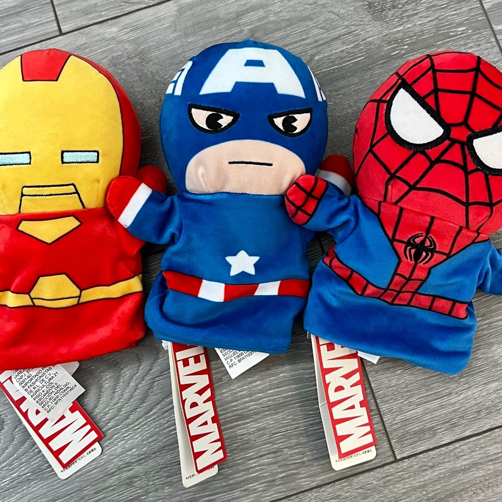 Marvel plush hand puppets by Miniso